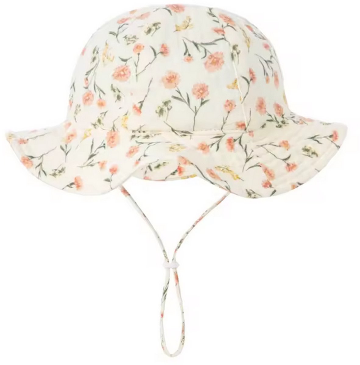 ZOETTT Hydrofiele Baby Zonnehoedje - Bloesem - voor 3-12 maanden - Strandhoedje - Zomer Accessoire