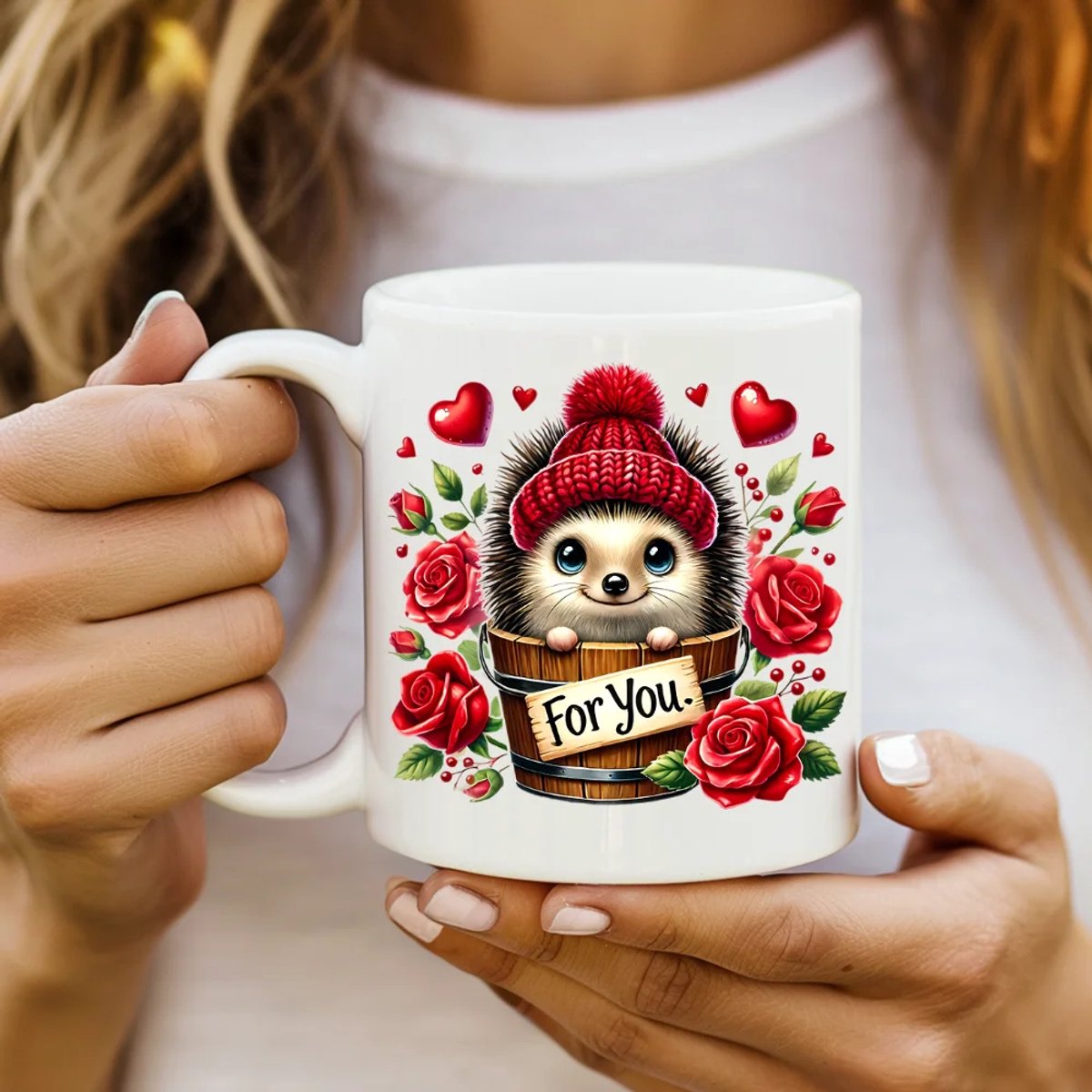 Valentijns Mok 300 ml – Keramische Koffiemok – Liefdevol Design – Cadeau voor Valentijnsdag