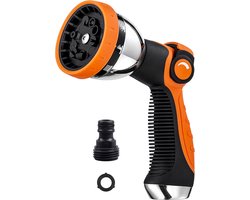 10-Patroon Metaal Tuinslang Spuitmondstuk | Duimregeling & Hogedruk – Perfect voor Plantenwatering, Autowassen, Terrasreiniging & Honden Douchen