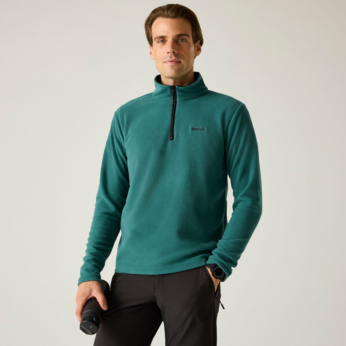 Thompson lichtgewicht fleece met halve ritssluiting voor heren Groen