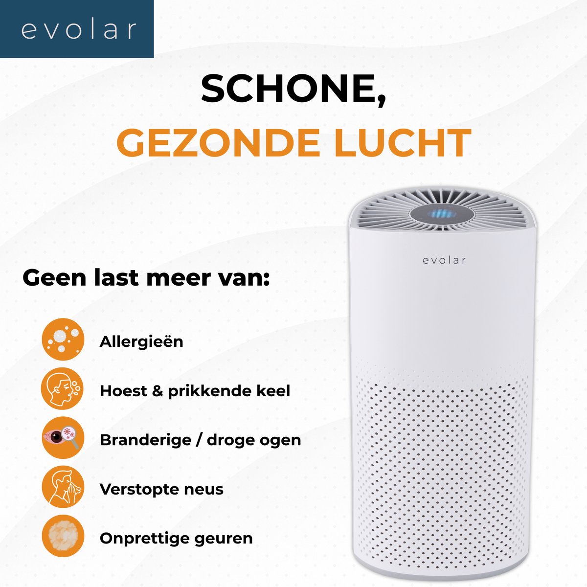 Evolar Luchtreiniger met 2x HEPA 13 Filter - CADR: 200m3/h - Air Purifier - Slaapmodus - Luchtkwaliteit Indicator - Pure4 — afbeelding 4