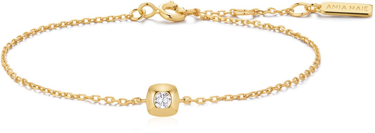 Gold Modern Solitaire Bracelet S