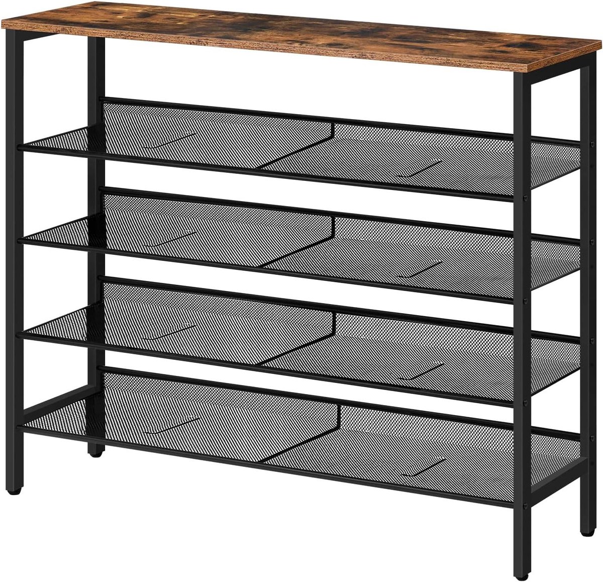 5-laags schoenenrek verstelbaar voor 16-20 paar schoenen 100 x 30 x 85 cm