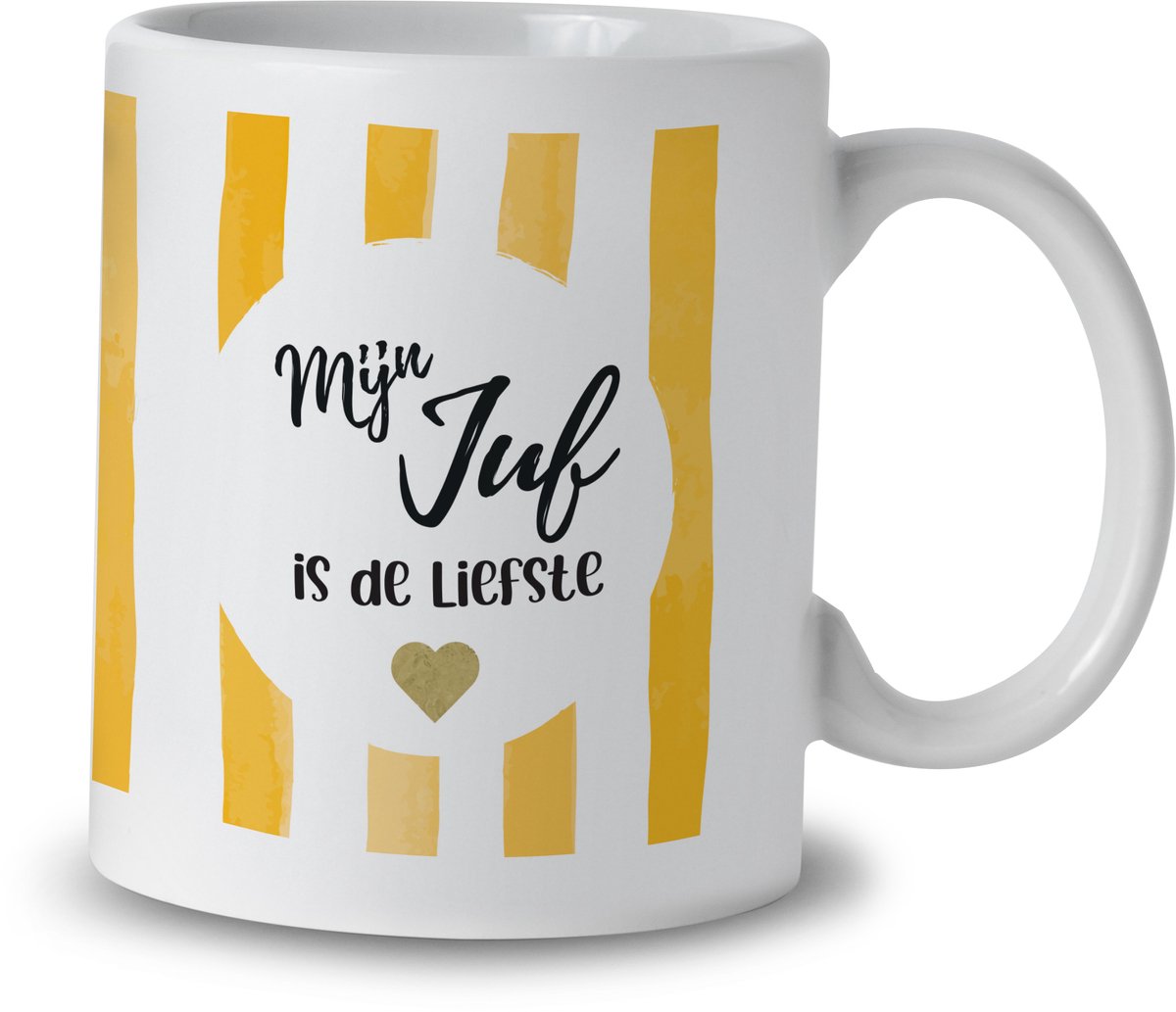 Mok – Juf – Keramiek – 325 ml – Cadeau