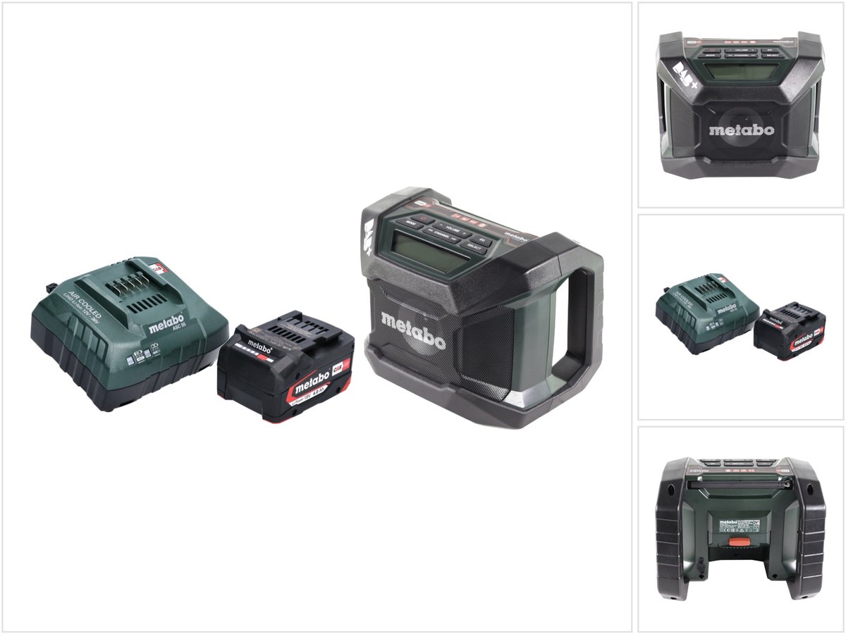 Metabo R 12-18 DAB+ BT accu bouwradio 12-18 V DAB+ + 1x accu 4,0 Ah + oplader