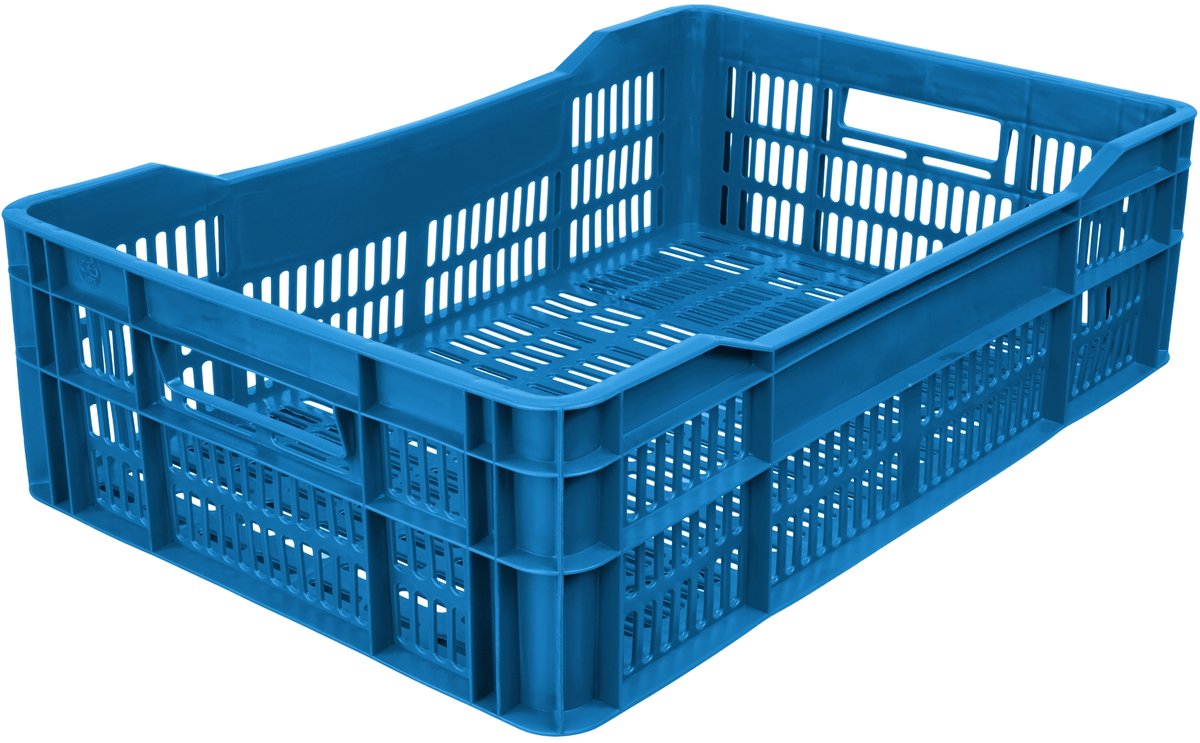 Garronda Geventileerde Eurobox 60x40x17 cm – HDPE – Stapelbaar – Blauw – GD-CRI-Crate