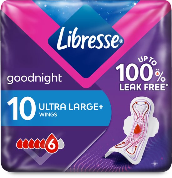 Libresse Goodnight Maandverband - 12 verpakkingen x 10 stuks | bol