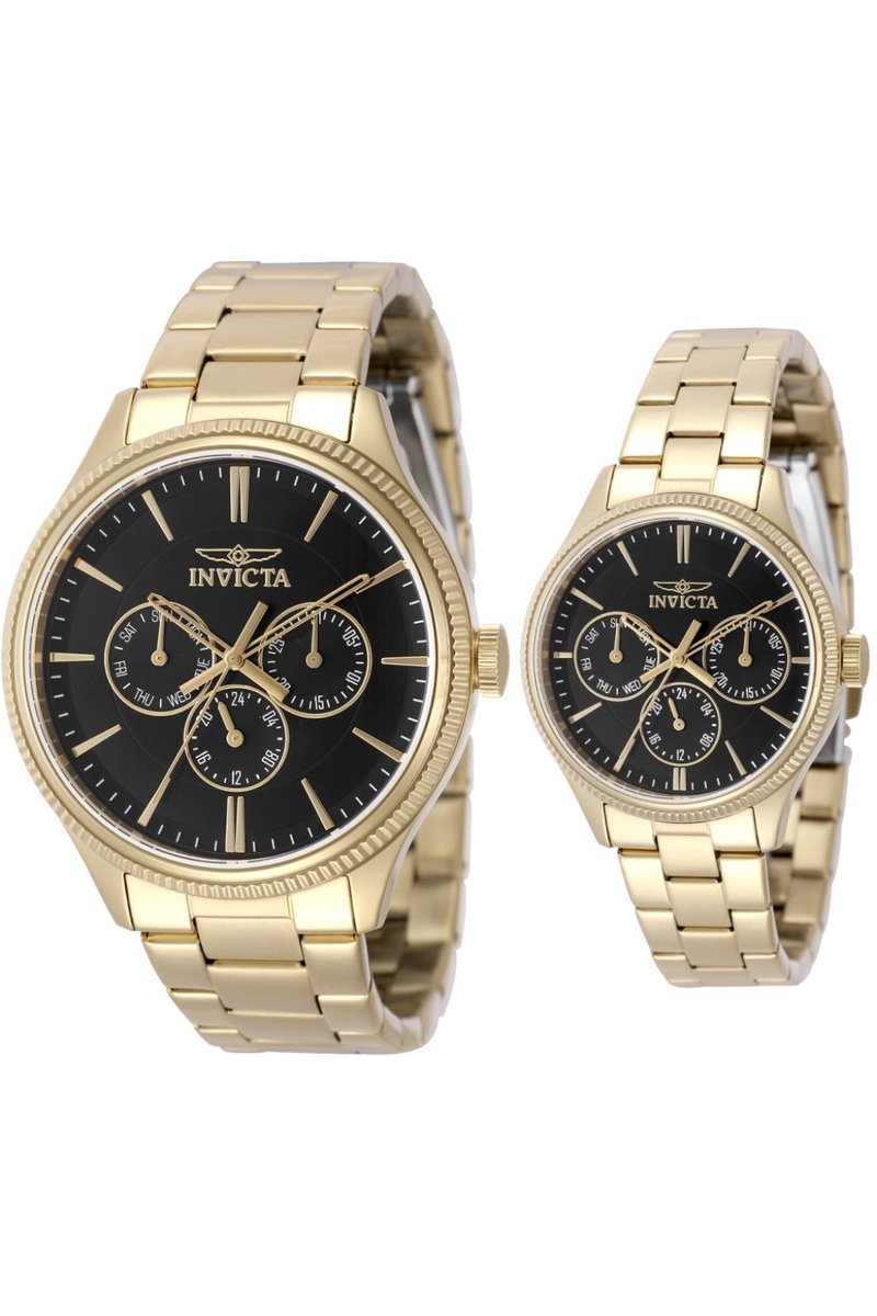 Invicta Specialty 49959 Horloge - Waterdicht - Analoog - Quartz Uurwerk - Roestvrij Staal met zwarte Wijzerplaat - 42mm