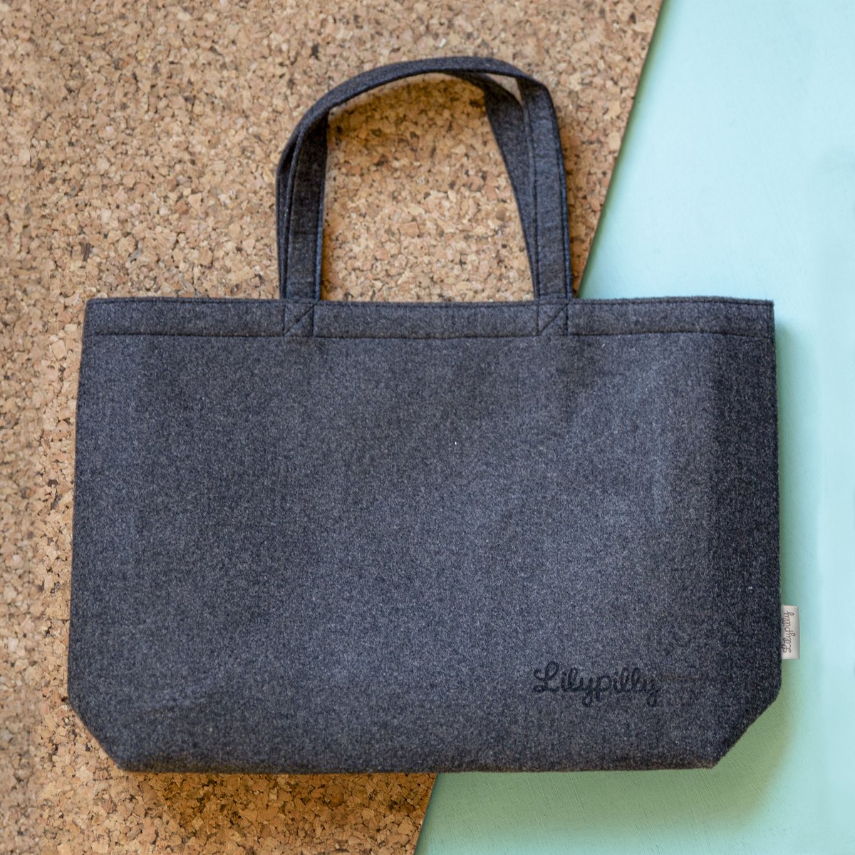 Laptop Tas - Lilypilly - Shopper - Antraciet - Vilt