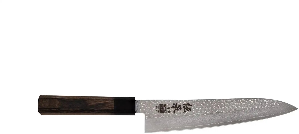 Kotai Densho - Japans Koksmes - Chef Knife - Gyuto - 21 cm - VG-10 Damascusstaal