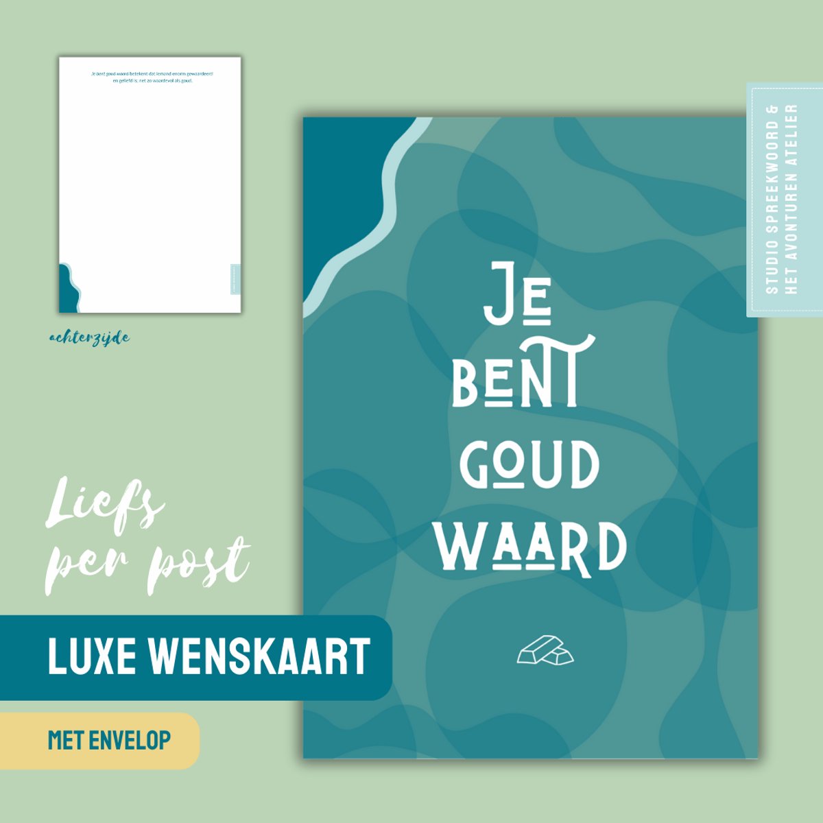 Wenskaarten Spreekwoorden Set van 6 met Enveloppen – Luxe Kaartenset