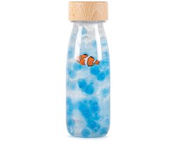 Petit Boum - Babyspeelgoed sensorische fles met geluid - Blauw