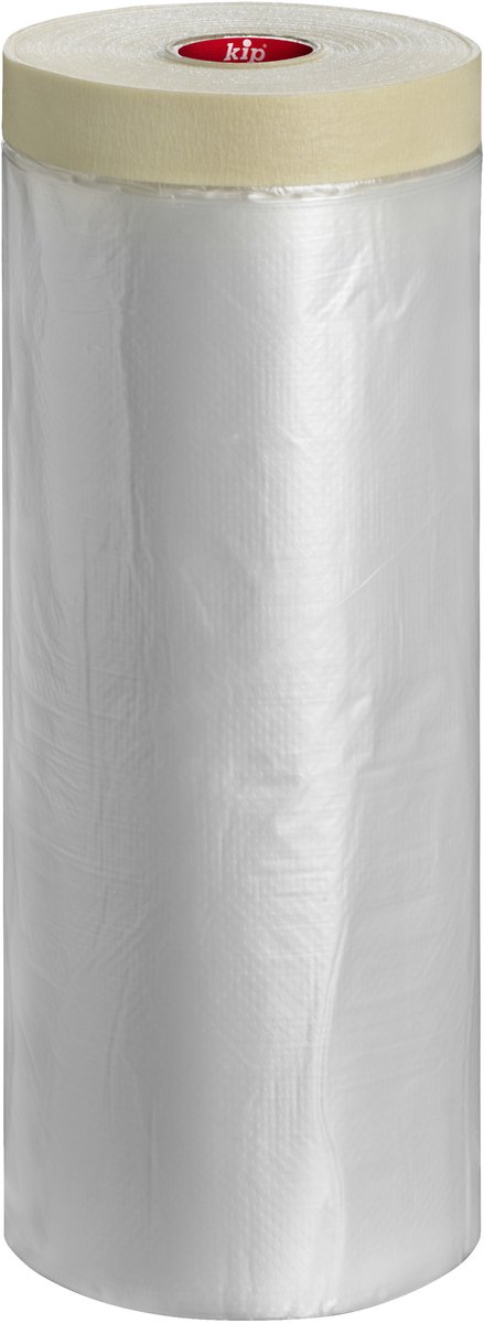 Kip 3832 - Fijncrêpe Masker - Beige - 1400mmx33m - MASKING-TEC PE-afdekfolie met statische lading voor het snel afplakken en afdekken van randen en grote oppervlakken - Voor bijna alle ondergronden binnen - Temperatuurbestendig tot 60°C