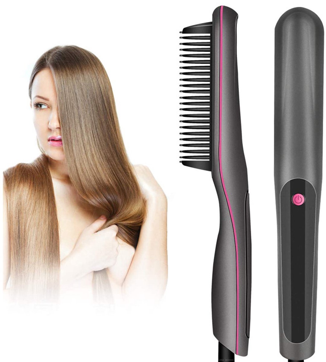 Stroom Commerce Draadloze Stijlborstel met Snel Verwarmen - Stroom Commerce - €33,99