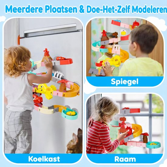 Waterbaan & Glijbaan Badset – 43-delige DIY bouwset Waterbaan – Montessori Badspeelgoed voor Kinderen vanaf 2 Jaar — afbeelding 5