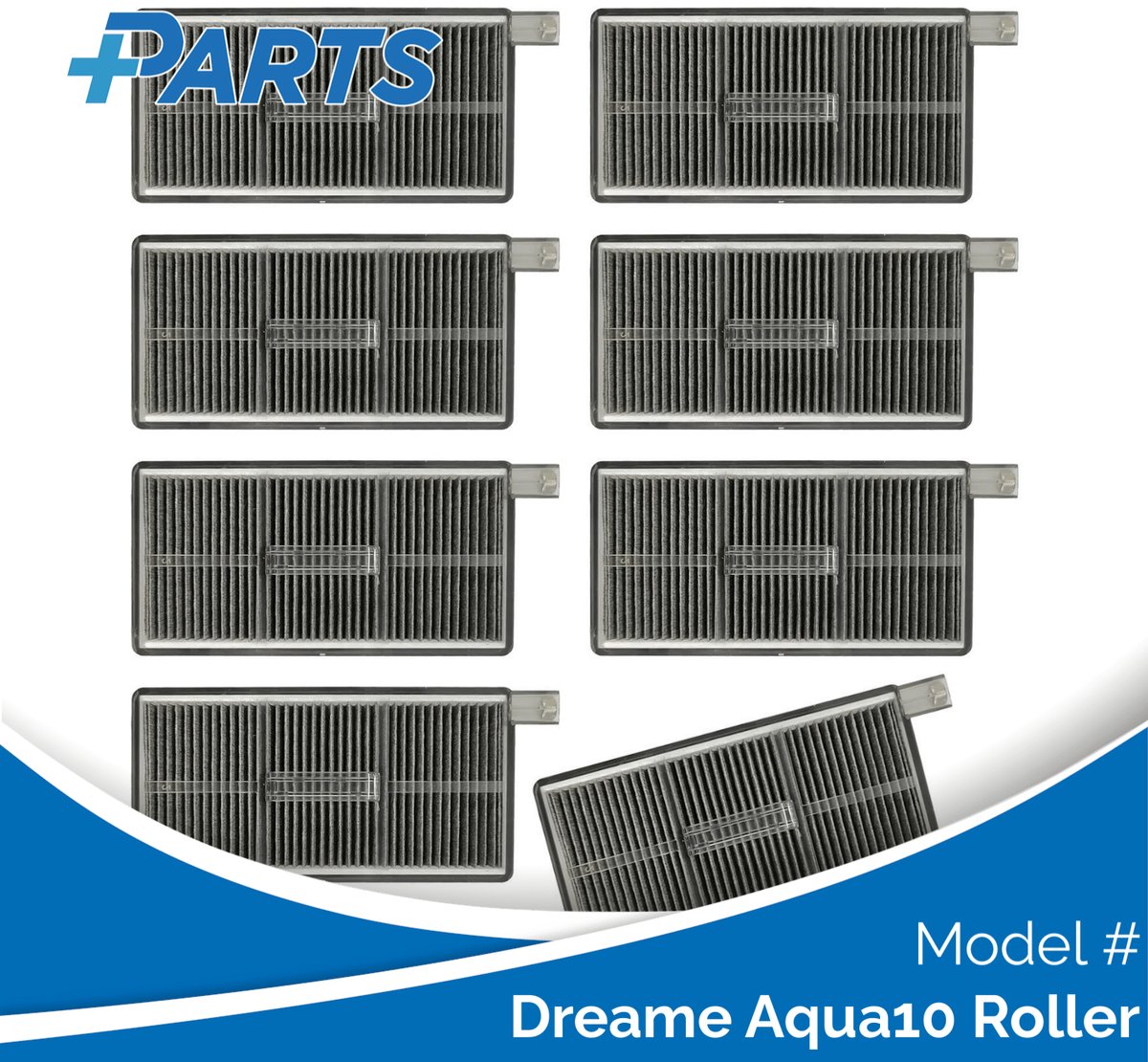 Dreame Aqua10 Roller Filters (8 Stuks, Plus.Parts® alternatief voor 20010100001863)