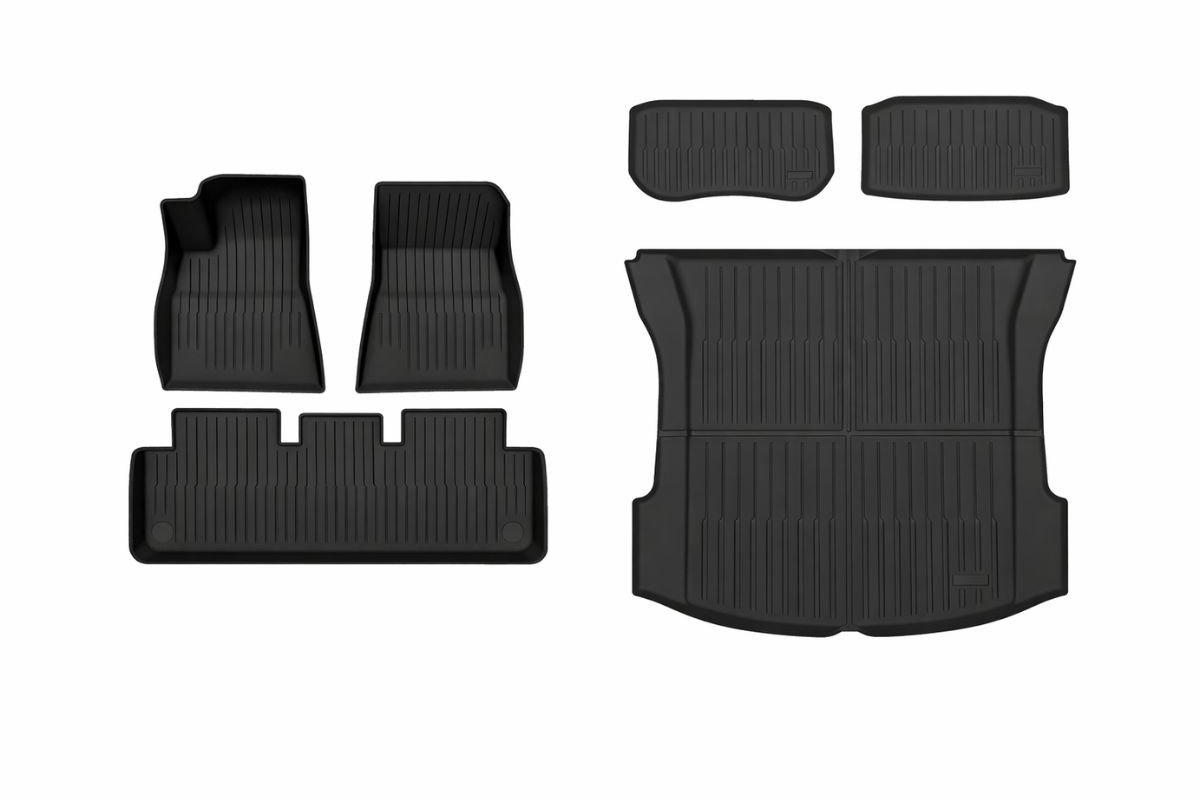 Automatten Tesla Model 3 2019-04/2021 Interieur + Trunk Rubber Ecoline Accessoires