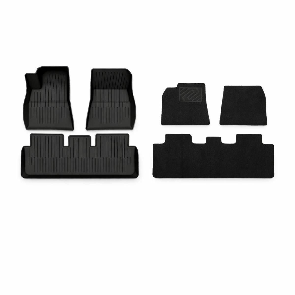 Automatten Tesla Model 3 2019-04/2021 Interieurmatten Rubber + Velours - Accessoires