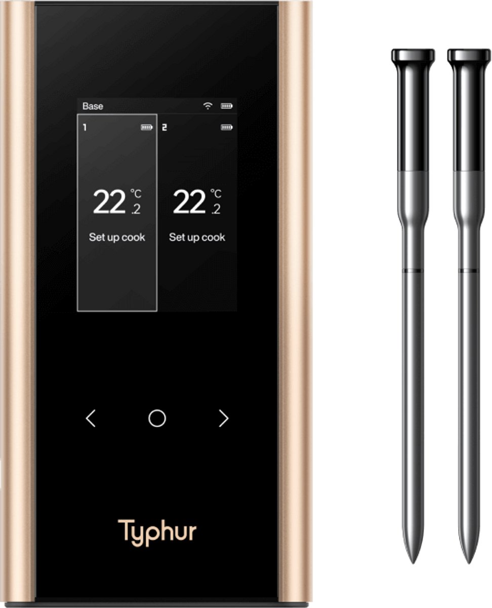 Typhur Sync Gold Dual - Wireless Thermometer - Sub 1GH - Bluetooth - Wifi