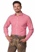 Tannhauser Leopold Oktoberfest Blouse Oktoberfest Heren Carnavalskleding Heren voor bij Lederhosen Man - Lange Mouw - Rood - 70%Katoen30%Viscose - Maat S