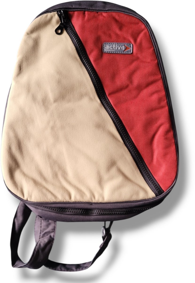 Active Luierrugzak – Waterafstotende luiertas met groot vak - Inclusief verschoonmatje - Rood, Beige & Zwart