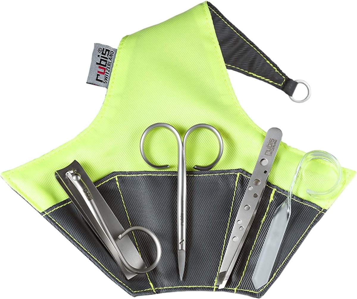 Compacte 4-delige Manicure Set met Pincet, Nagelknipper en Vijl