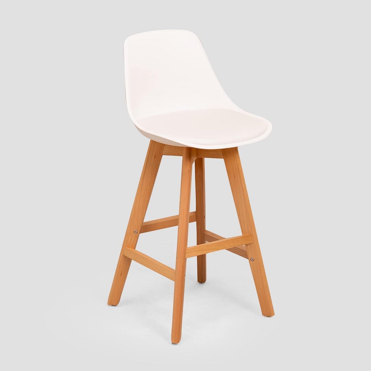 Set van 4 Hoge Barkrukken Scandinavisch Design Zithoogte 65 cm