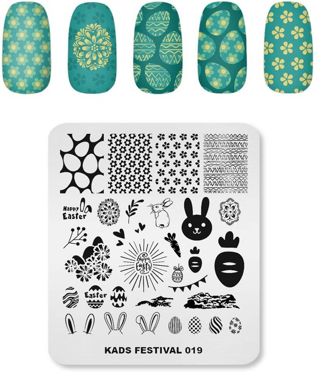Nagel Stempel Sjabloon Platen Set voor DIY Manicure Nail Art Stempelen