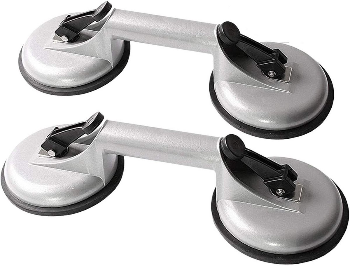 Set van 2 Aluminium Zuignappen met Dubbele Cup