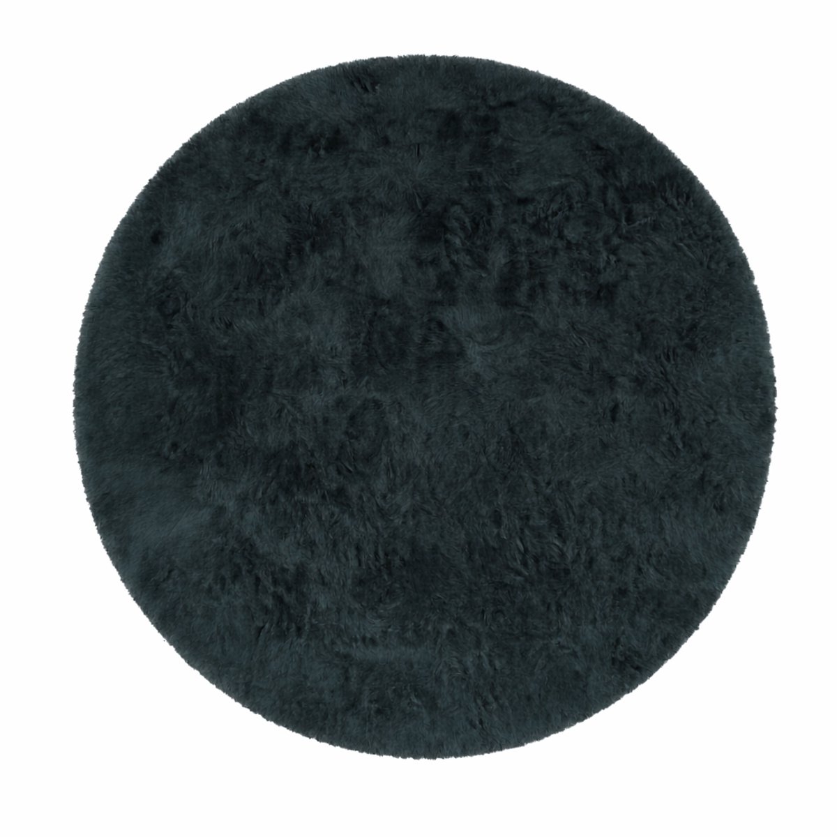 Hoogpolig Fluffy Vloerkleed 160 cm rond Donkergrijs/Antraciet – 30 mm Shaggy Tapijt – Zacht Vloerkleed voor Woonkamer en Slaapkamer