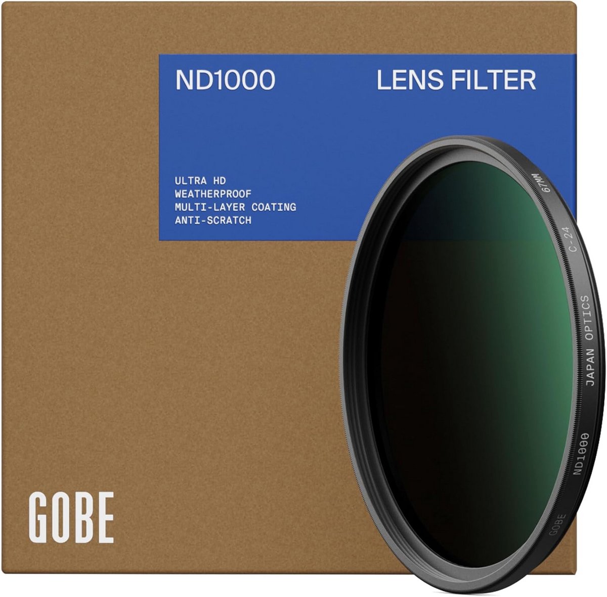 ND1000 Grijsfilter 10 Stops voor Camera voor Lange Sluitertijden en Bewegingsonscherpte
