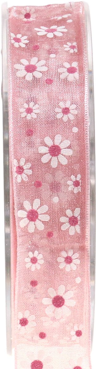 Cadeaulint roze 20mm 20m