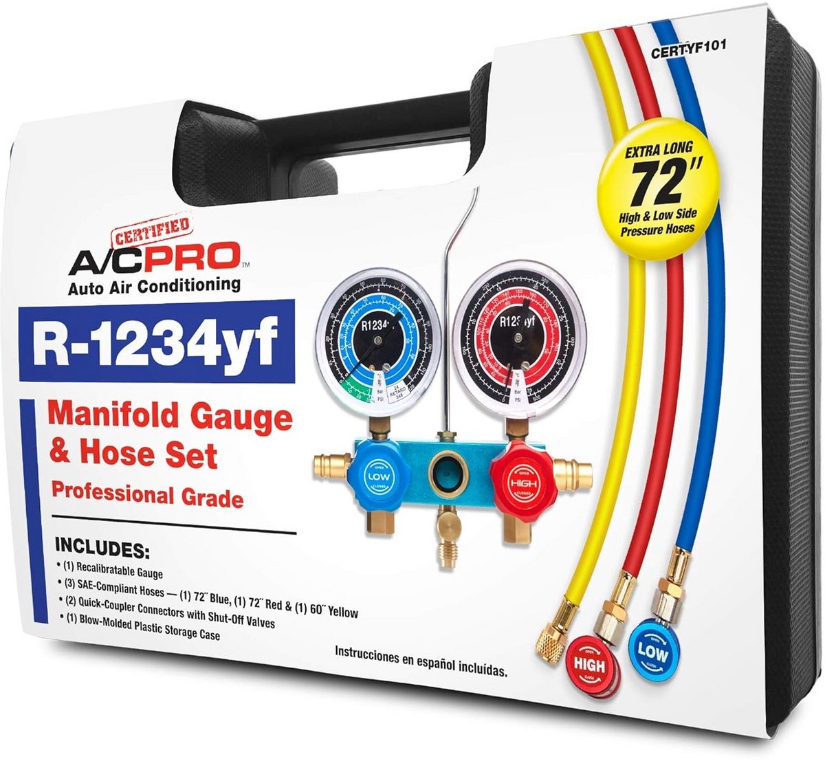 Gecertificeerde Airco Vulset met Manometer voor R1234yf