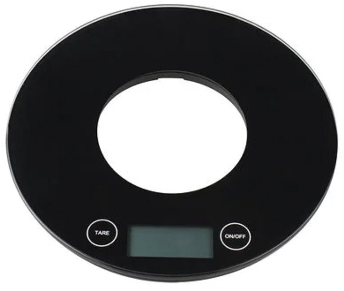 Weegschaal Zwart Rond Max 5kg.