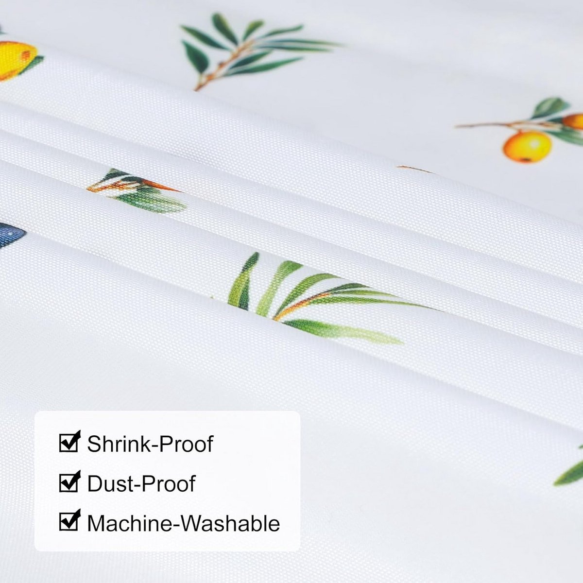 Waterdicht en Vlekbestendig Rechthoekig Tafelkleed met Olijfbladprint
