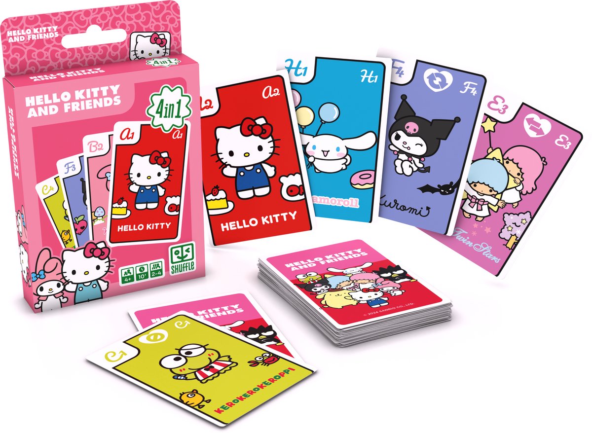 Shuffle® Hello Kitty 4-in-1 Kaartspellen (Kwartet, memo, snap, actiespel) - 5th panel