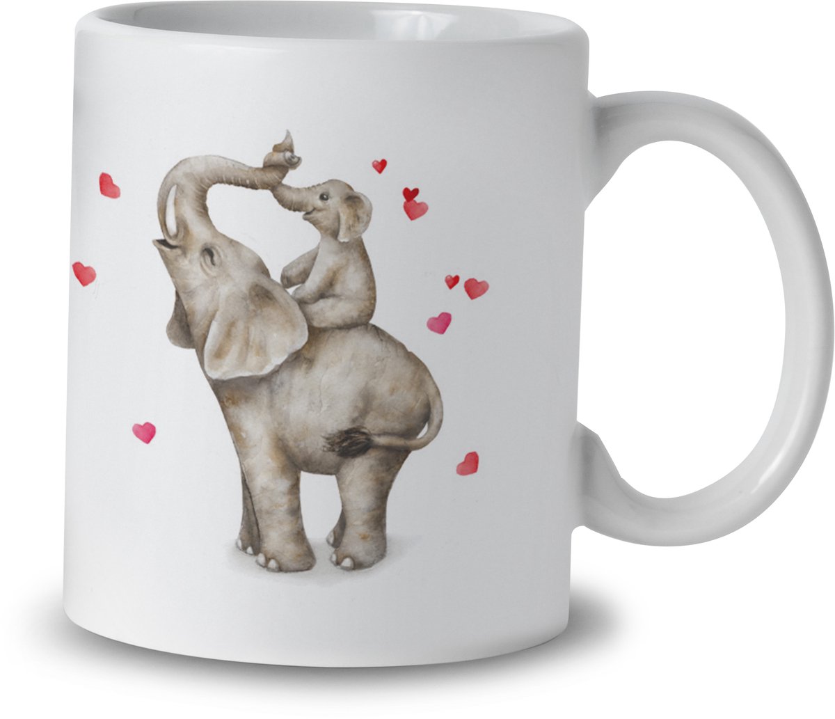 Mok – Love Elephant – Keramiek – 325 ml – Cadeau