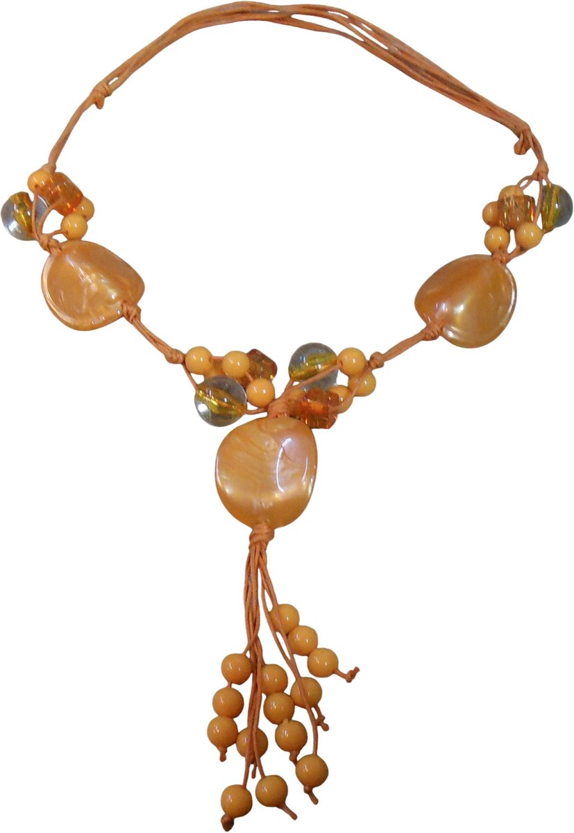 Ketting oranje met hanger