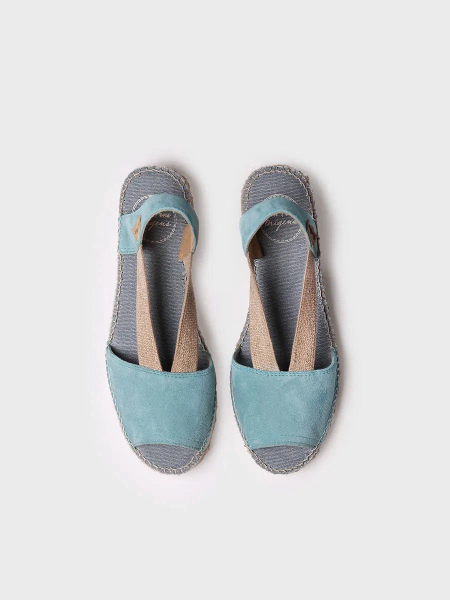 Platte suède espadrille voor dames | ELLA