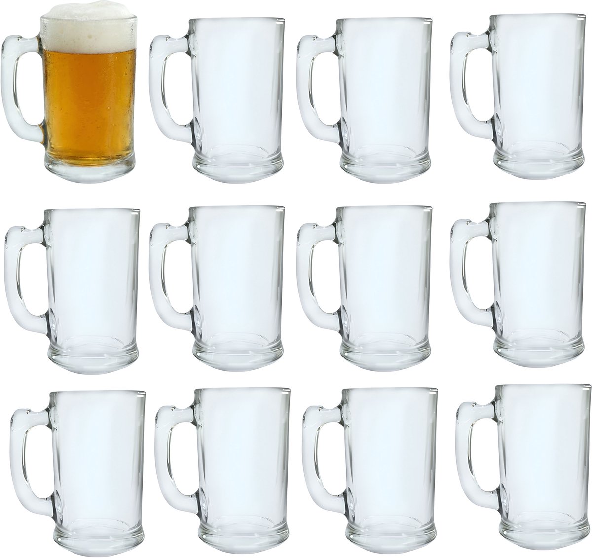 Vicrila Bierpul Munich - 12x - glas - 42 cl - duits bierglas met handvat - klassiek model - oktoberfest