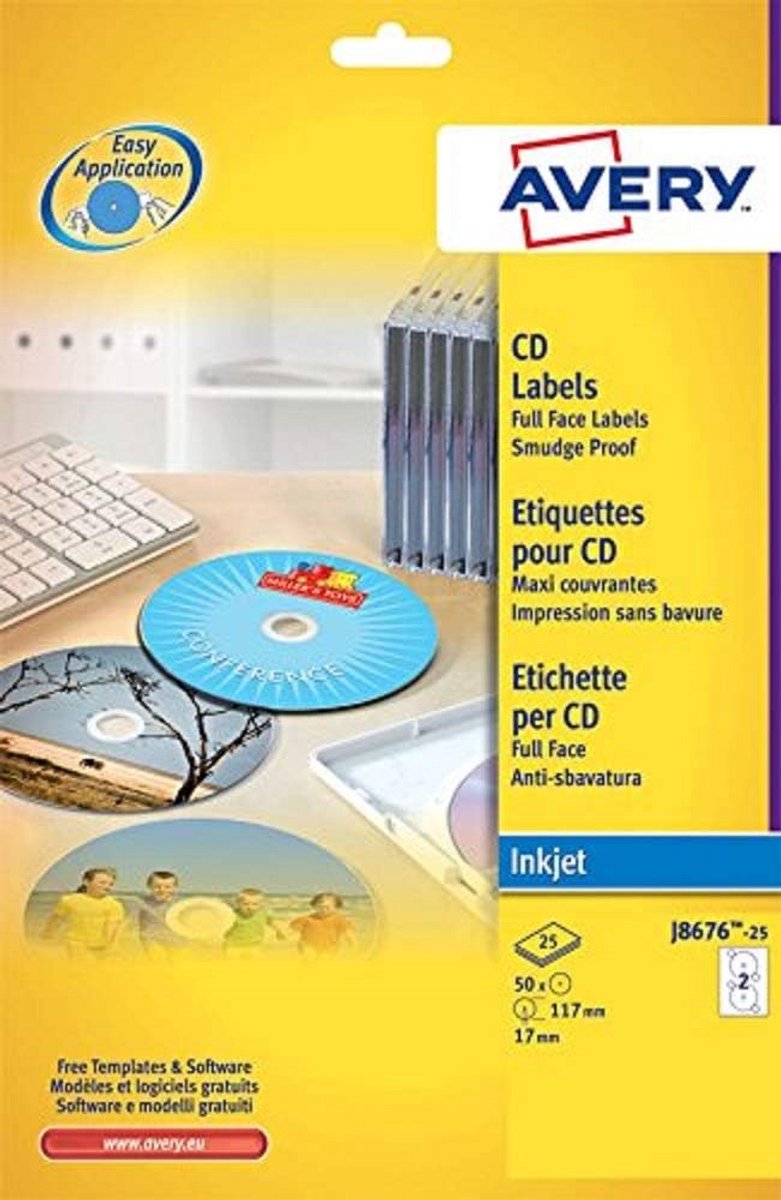 CD/DVD labels inzetlabels voor al uw schijfjes