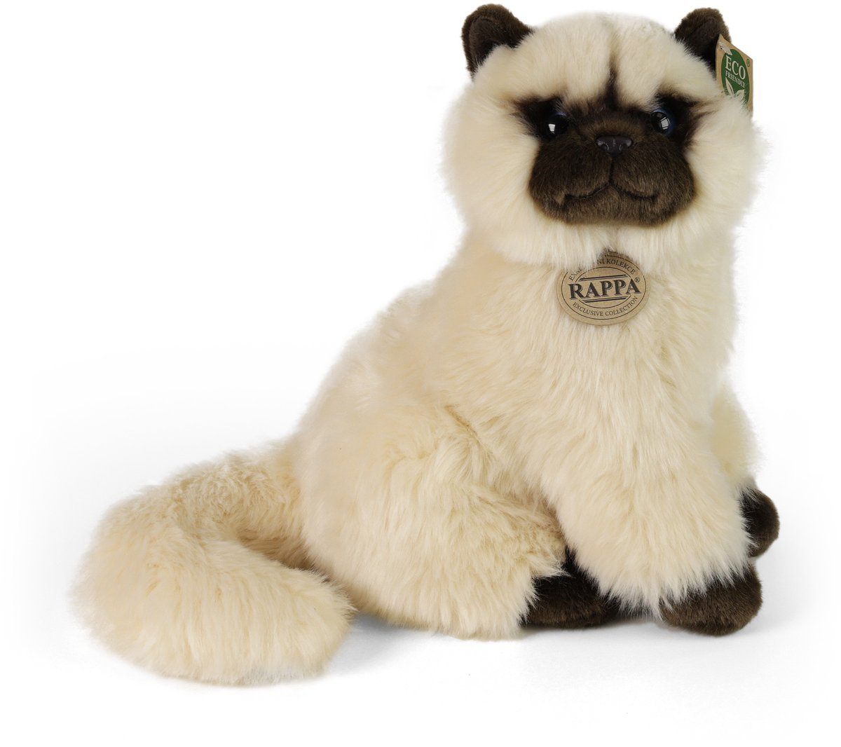 Rappa ECO knuffel Britse kat 30 cm - realistische knuffel van recyclede PET flessen - creme