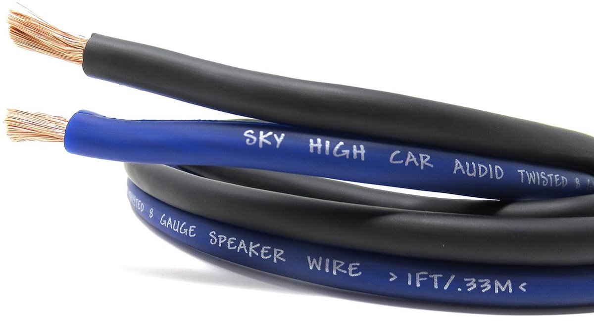 25ft Luidsprekerdraad Auto Hifi Audio Installatie 8 AWG CCA