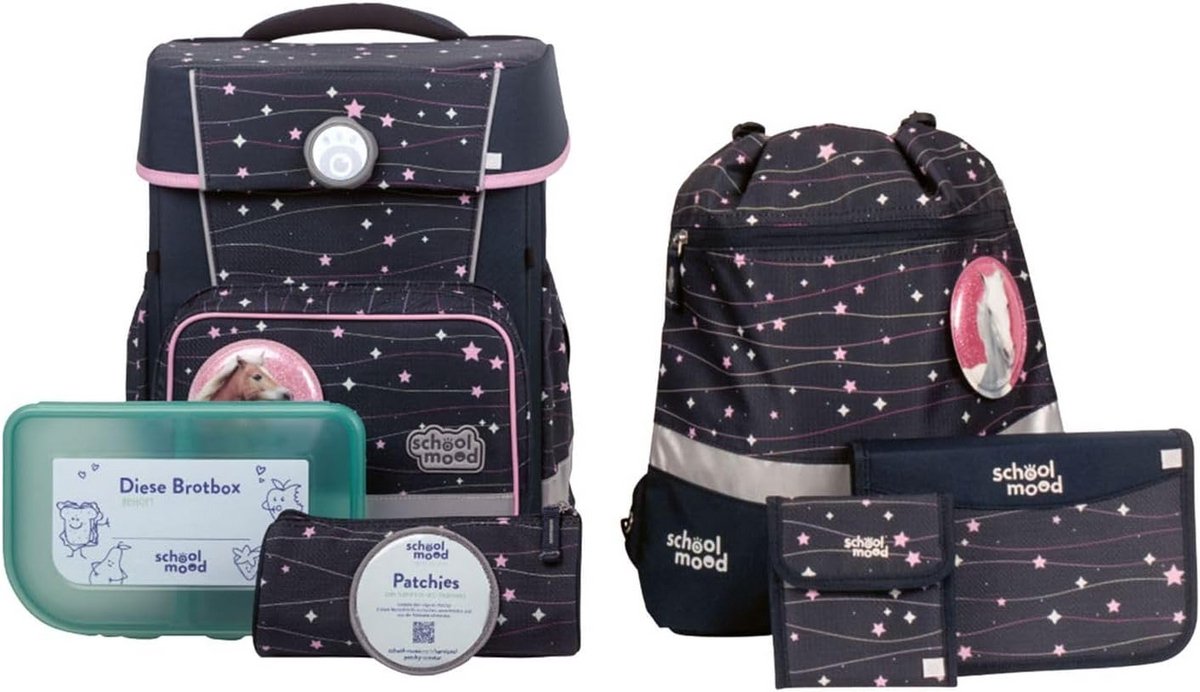 Uitgebreide 7-delige Schooltas Set voor Kinderen met Sporttas en Pennenzakken