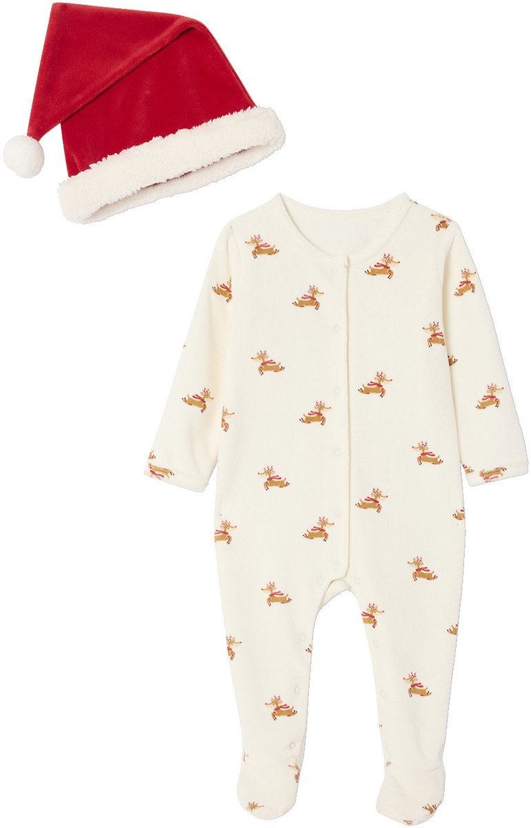 Envie de fraise Gemengde babyset babypakje met voetjes muts kerstcapsule