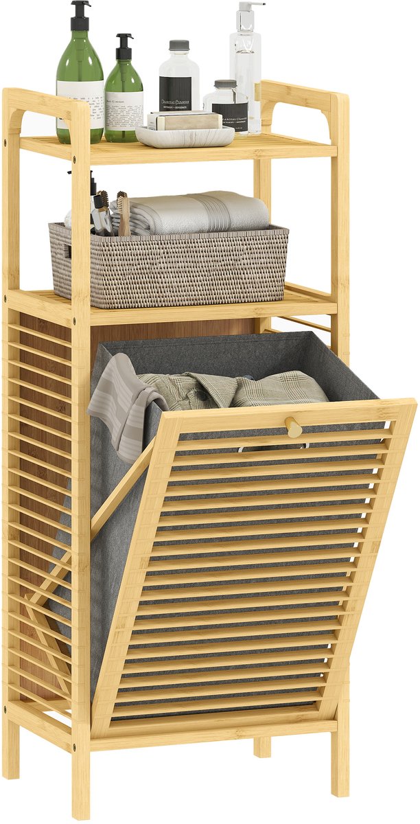 Wasmand - Wasmand Kast - Wasmand Meubel - Bamboe - 40x30x95cm