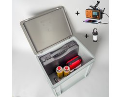 RTB-OPS® Geregistreerd Premium Noodpakket – Denk Vooruit 72 Uur – Voor Stroomstoring – Incl. EHBO, Gasbrander, Radio, Zaklamp en Gratis Instructiekaarten