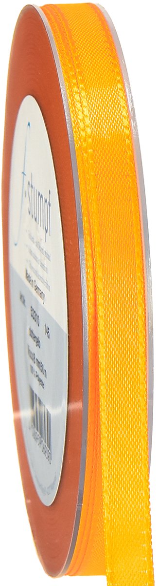 Decoratief lint cadeaulint oranje lint zelfkant 8mm 50m