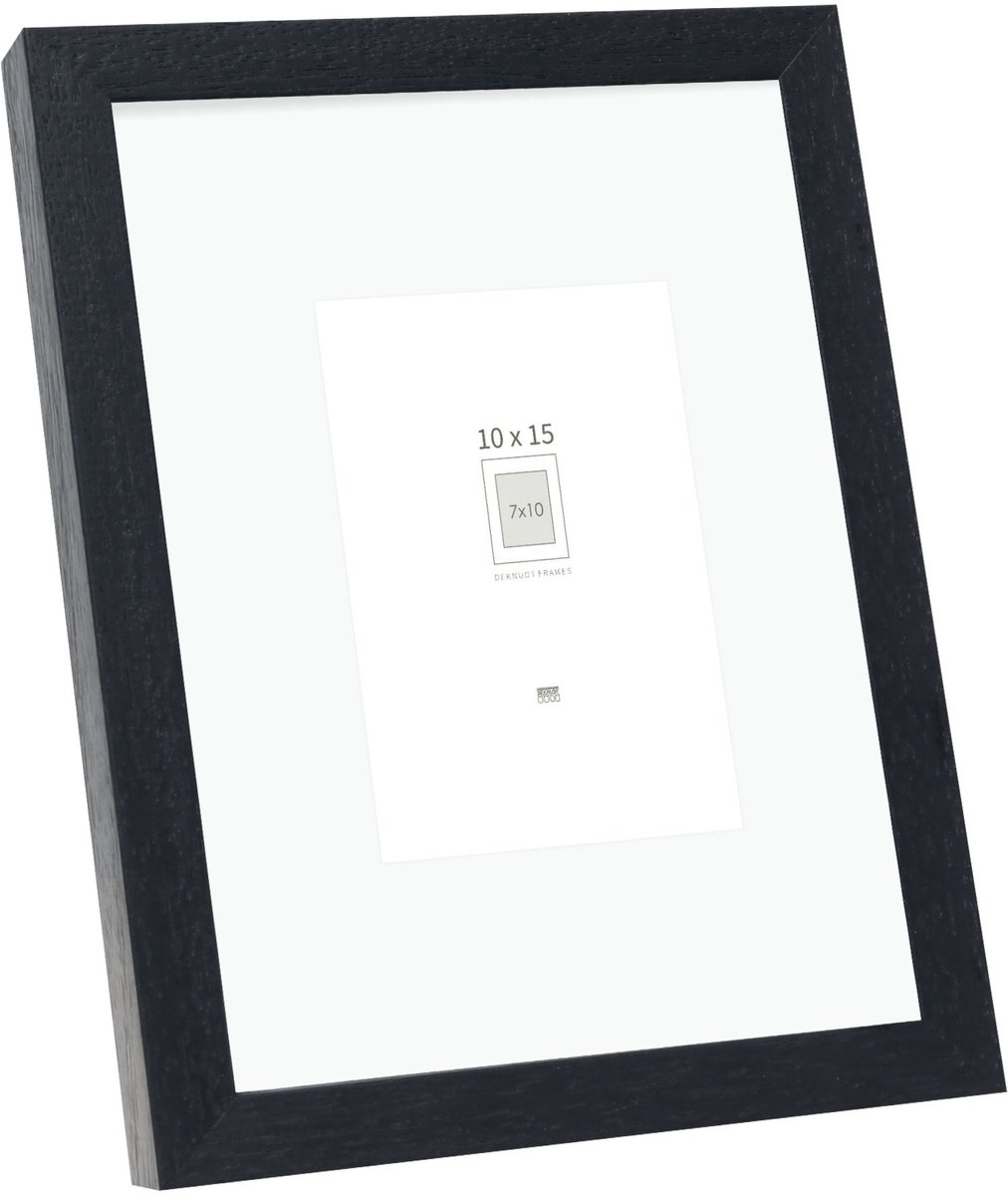 Deknudt Frames Fotolijst - zwart met passe-partout - 7x10 / 10x15 cm