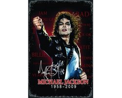 Wandbord Concert Muziek - Michael Jackson 1958-2009